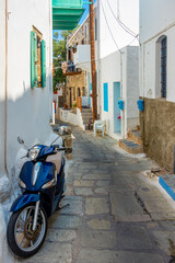 Wall Mural - Colorful streets of Mandraki town at Greek island Nisyros