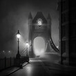 London Bridge under the fog