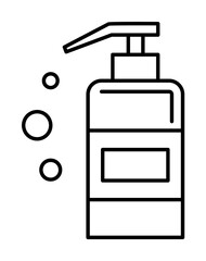 Wall Mural - Soap, bottle icon. Simple line, outline bathroom icons for ui and ux, website or mobile application