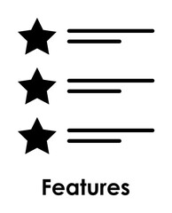 Poster - star, features icon. Element of business icon for mobile concept and web apps. Detailed star, features icon can be used for web and mobile