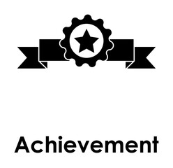 Poster - tape, star, achievement icon. One of business collection icons for websites, web design, mobile app