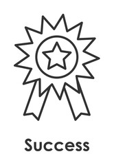 Poster - medal, star icon