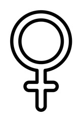 Wall Mural - symbol venus icon. simple line, outline elements of esoteric icons for ui and ux, website or mobile 