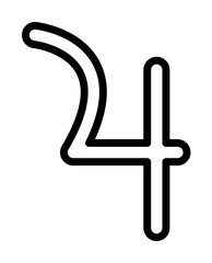 Wall Mural - symbol jupiter icon. simple line, outline elements of esoteric icons for ui and ux, website or mobil