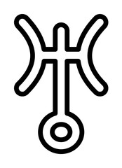 Wall Mural - symbol uranus icon. simple line, outline elements of esoteric icons for ui and ux, website or mobile