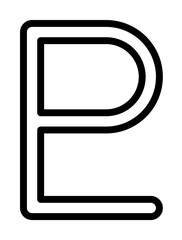 Wall Mural - symbol pluto icon. simple line, outline elements of esoteric icons for ui and ux, website or mobile 