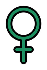 Wall Mural - symbol venus icon. simple color with outline elements of esoteric icons for ui and ux, website or mo