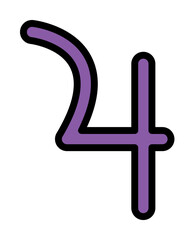 Wall Mural - symbol jupiter icon. simple color with outline elements of esoteric icons for ui and ux, website or 