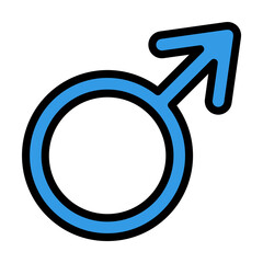 Wall Mural - symbol mars icon. simple color with outline elements of esoteric icons for ui and ux, website or mob