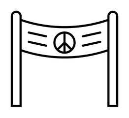 Wall Mural - Poster banner peace symbol icon. Element of peace day icon