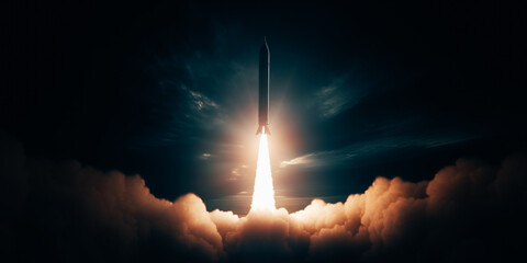 Wall Mural - Ballistic rocket launch