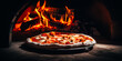 © v.senkiv - Italian pizza is cooked in a wood - fired oven