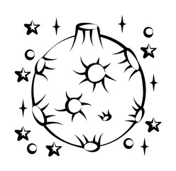 Wall Mural - planet icon. element of space hand drawn icon