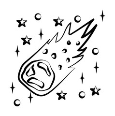 Wall Mural - comet icon. element of space hand drawn icon