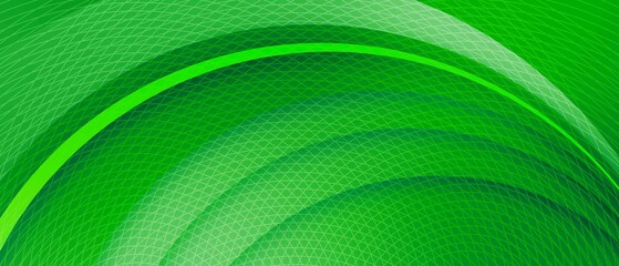 Wall Mural - modern green abstract background, the look of stainless steel, circular lines on a blue background