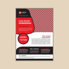 Vector corporate business flyer design template, simple and clean a4 size with bleed.