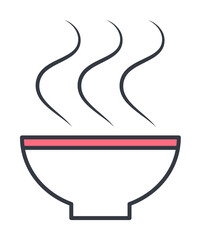 Wall Mural - hot soup icon. Element of web icon with one color for mobile concept and web apps. Thin line hot soup icon can be used for web and mobile. Premium icon