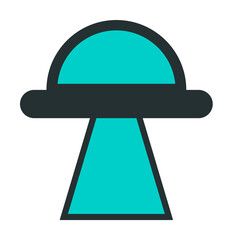 Wall Mural - ufo icon. element of web icon with one color for mobile concept and web apps. isolated ufo icon can 