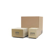 © Seven Design - Cardboard Box Package on Transparent Background