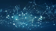 © Salino - Composition of network of connections on blue background