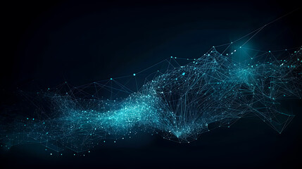 Abstract, Technology Particles. Generative Ai, Background, Digital, Futuristic, Science, Hi-tech, Innovation, Cyber, Network, Data, Information, Communication, Design, Pattern, Texture, 