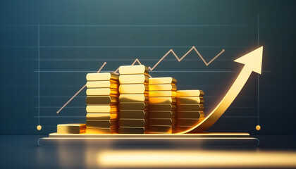Wall Mural - An impressive financial performance chart showing the economic growth of a thriving business - ai generated.