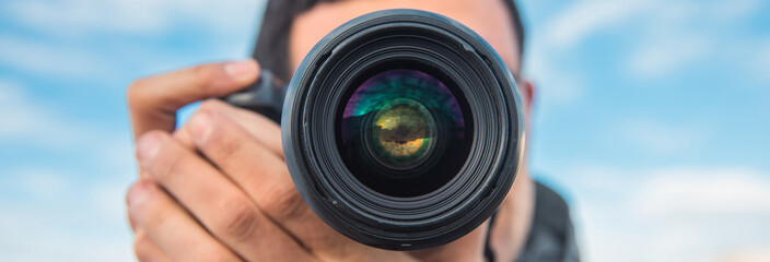 photographer photographing through digital camera