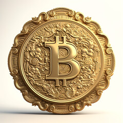 Wall Mural - Bitcoin - The world of cryptocurrency is constantly evolving. This image of Bitcoin's growth - ai generated