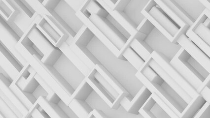 Wall Mural - fondo blanco abstracto de pared geométrica o ladrillos. fondo corporativo de formas modernas y elega