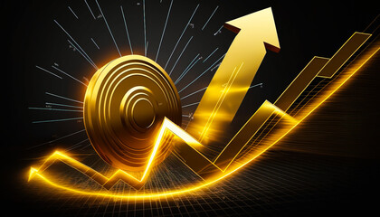 Wall Mural - A powerful image of a business chart showing impressive financial growth and success - ai generated.