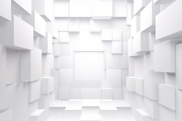 Aufkleber - abstract architecture background building geometric shape. Generative ai
