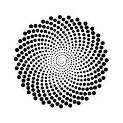 Poster - Fibonacci spiral patterns in vector. Mathematical morphology - visualization of phyllotaxis spiral types - code of nature - vector concept of mathematical function Cyanotype