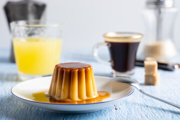 Homemade caramel flan.