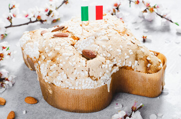 Sticker - Colomba, Italian Easter Dove Cake on Bright Background