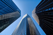 © BlazingDesigns - Modern city Skyscrapers on sky background. Business landscape background. generative ai