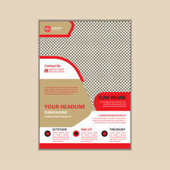 Corporate business flyer template simple and clean a4 size vector design