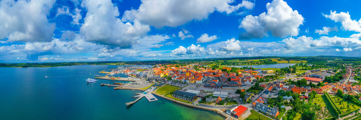 Wall Mural - Aerial view of Danish town Faaborg