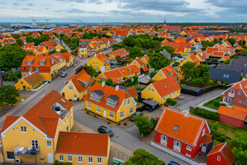 Poster - Aerial view of Danish town Skagen