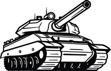 Tank Logo Monochrome Design Style

