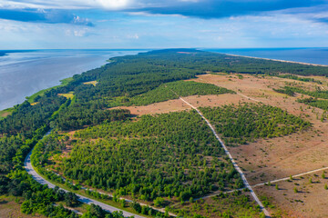 Wall Mural - Panorama view of Curonian spit peninsula in Lithuania