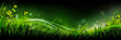 © VicenSanh - green energy concept, renewals energies, background, horizontal layout banner with copy space, generative ai