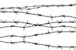 Rusty barbed wire isolated on transparent background.
