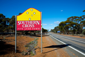 Southern Cross Town Sign - Australia