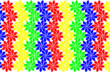 Wall Mural - Colorful flowers seamless pattern for summer