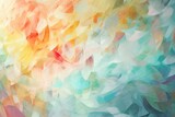 Fototapeta Tęcza - vibrant abstract painting featuring colorful leaves. Generative AI