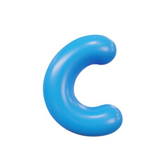 Sticker - Letter c glossy color