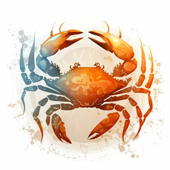 Poster - Crab Logo. Generative AI