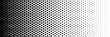 horizontal black halftone of hexagon design for pattern and background.