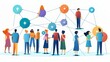© AJ Studio - Vector illustration of connecting people and communication concept, social network. stock illustration...SavePreviewVector illustration of connecting people and communication concept, social
