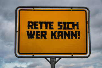 Poster - Rette sich wer kann